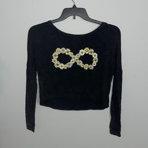 Delia’s Distressed Long-Sleeve Top - Size S